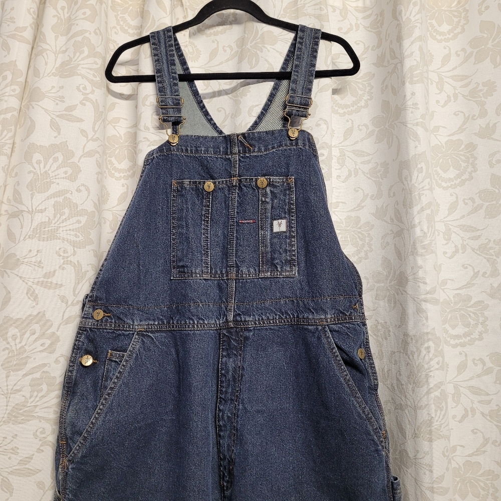 Fortress Products Mens Workwear Washed Denim Bib Overall-Unlined 42/30 - Picture 2 of 11
